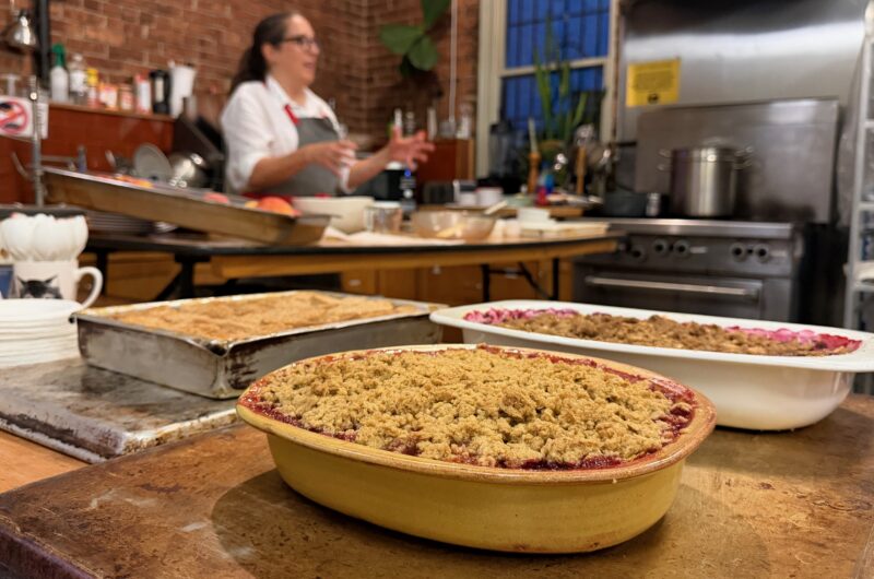 Nectarine and Blackberry Crisp